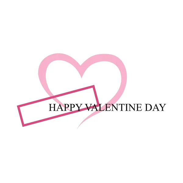 Valentines Day Design Sign Vector Illustration Template — 스톡 벡터