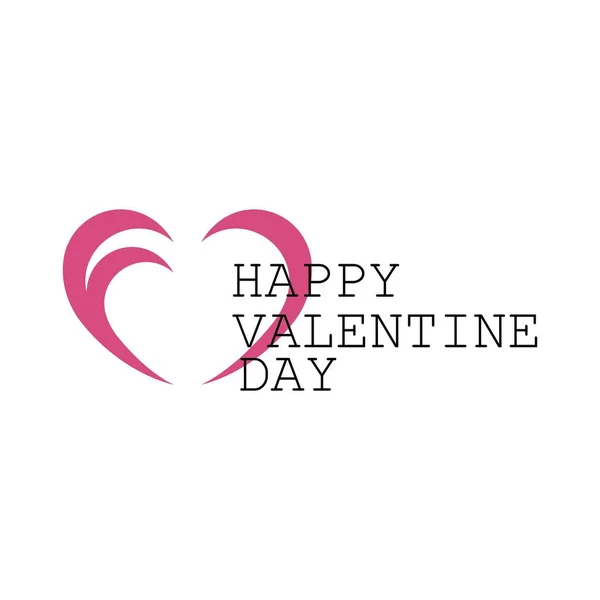 Valentines Day Design Sign Vector Illustration Template — Archivo Imágenes Vectoriales