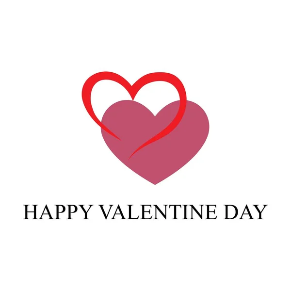 Valentines Day Design Sign Vector Illustration Template — 图库矢量图片