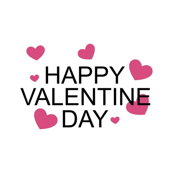 Valentines Day Design Sign Vector Illustration Template —  Vetores de Stock