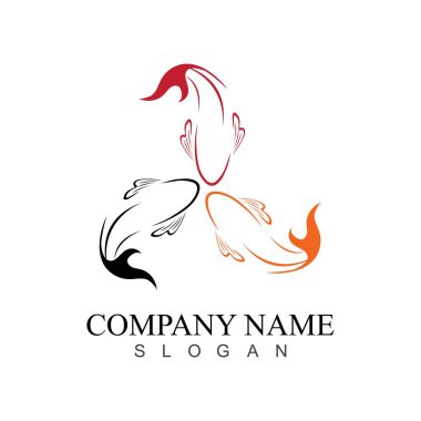 logo design concept of koi fish