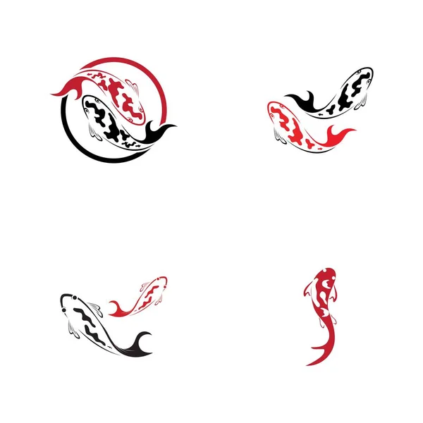 桂鱼标志设计的一套概念 — 图库矢量图片