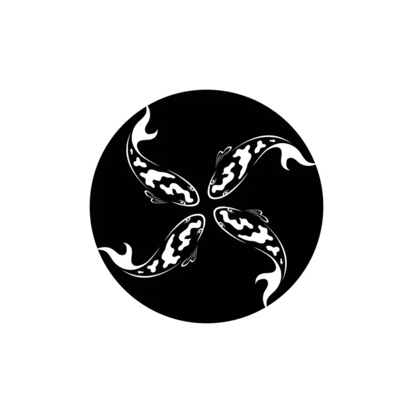Logo Design Concept Koi Fish — Stock Vector