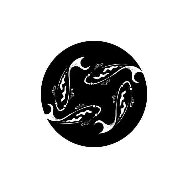 Logo Design Concept Koi Fish — Image vectorielle