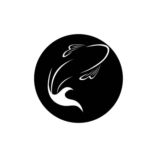 鯉のロゴデザインコンセプト — ストックベクタ
