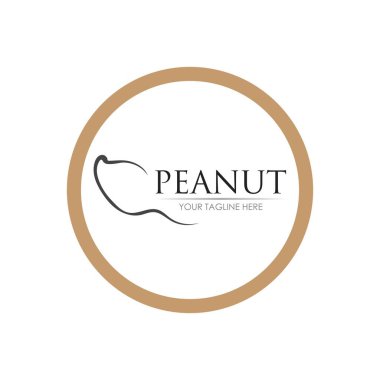 yerfıstığı logo vektör çizim şablonu