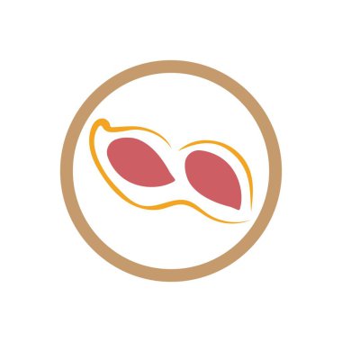 yerfıstığı logo vektör çizim şablonu