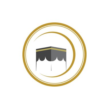 Hac ve umrah logo illüstrasyon tasarımı