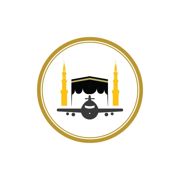 Hajj Und Umrah Logo Illustration Design — Stockvektor