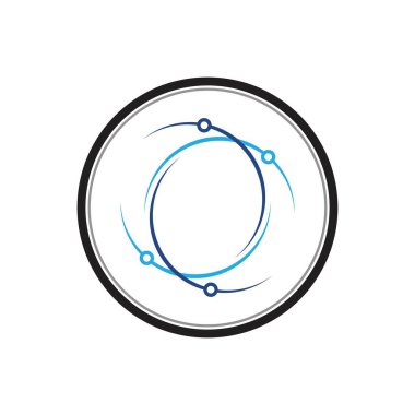 Modern teknoloji logo şablonu vektör çizimi