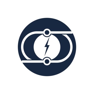 Teknoloji logosu vektör ikonu tasarımı