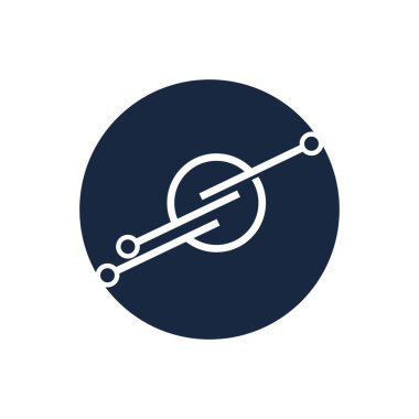 Teknoloji logosu vektör ikonu tasarımı