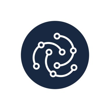 Teknoloji logosu vektör ikonu tasarımı