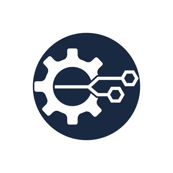 Diseño Icono Vector Plantilla Logotipo Tecnología — Vector de stock