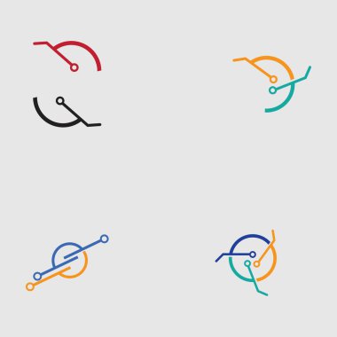 teknoloji logosu tasarım vektör seti