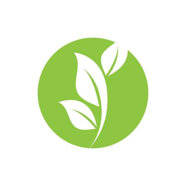 Yeşil yapraklı ekoloji doğa element vektörü