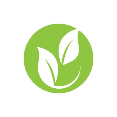 Yeşil yapraklı ekoloji doğa element vektörü