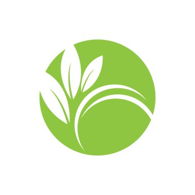 Yeşil yapraklı ekoloji doğa element vektörü