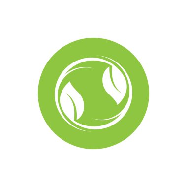 Yeşil yapraklı ekoloji doğa element vektörü