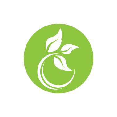 Yeşil yapraklı ekoloji doğa element vektörü