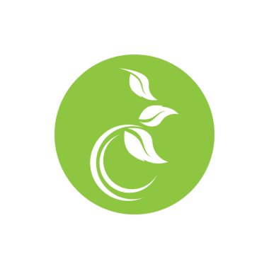 Yeşil yapraklı ekoloji doğa element vektörü