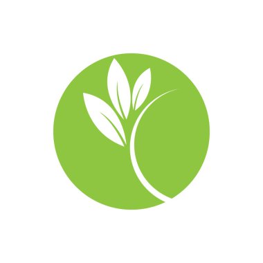 Yeşil yapraklı ekoloji doğa element vektörü