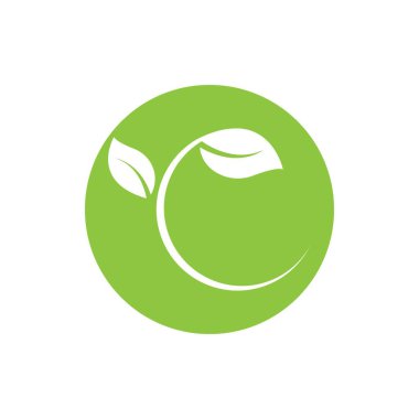 Yeşil yapraklı ekoloji doğa element vektörü