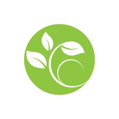 Yeşil yapraklı ekoloji doğa element vektörü