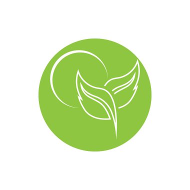 Yeşil yapraklı ekoloji doğa element vektörü