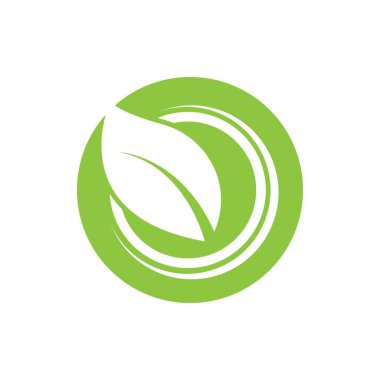 Yeşil yapraklı ekoloji doğa element vektörü