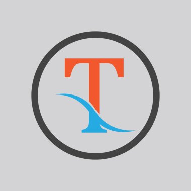 Harf T Logo Şablon vektör simgesi tasarımı