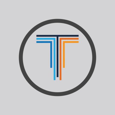 Harf T Logo Şablon vektör simgesi tasarımı
