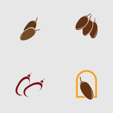 Tarih Meyveleri logo tasarımının vektör çizimi 