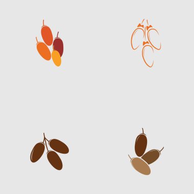 Tarih Meyveleri logo tasarımının vektör çizimi 