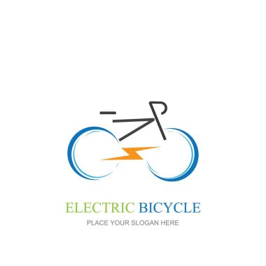 Elektrik Bisikleti Simgesi Logo Tasarımı Elementleri