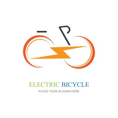 Elektrik Bisikleti Simgesi Logo Tasarımı Elementleri