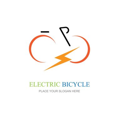 Elektrik Bisikleti Simgesi Logo Tasarımı Elementleri