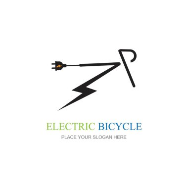 Elektrik Bisikleti Simgesi Logo Tasarımı Elementleri