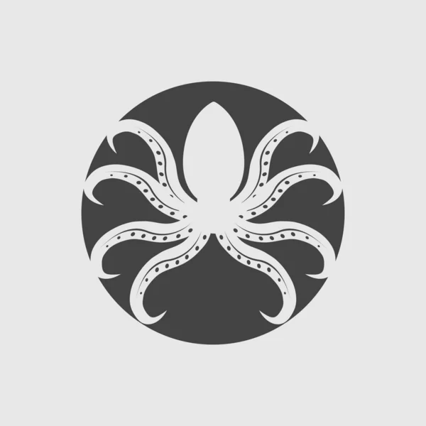Illustration Vector Logo Design Octopus — Stock Vector