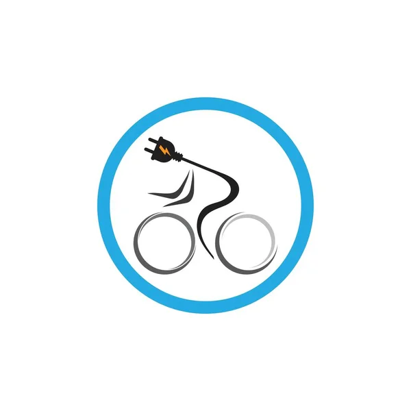 Vector Illustration Electric Bike Logo Design — Stock Vector