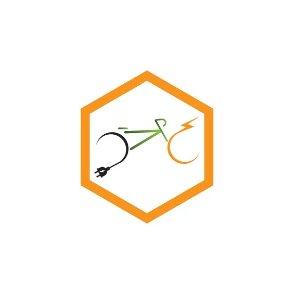 Vektor Illustration Von Electric Bike Logo Design — Stockvektor