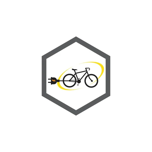 Vector Illustratie Van Electric Bike Logo Design — Stockvector