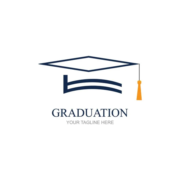 Illustration Vector Graphic Congratulations Graduation Logo Design Template — Stock Vector