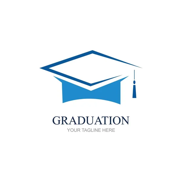 Illustration Vector Graphic Congratulations Graduation Logo Design Template — Stock Vector