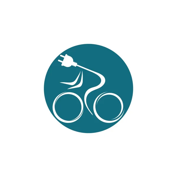 Elektro Fahrrad Logo Illustration Design Vorlage — Stockvektor