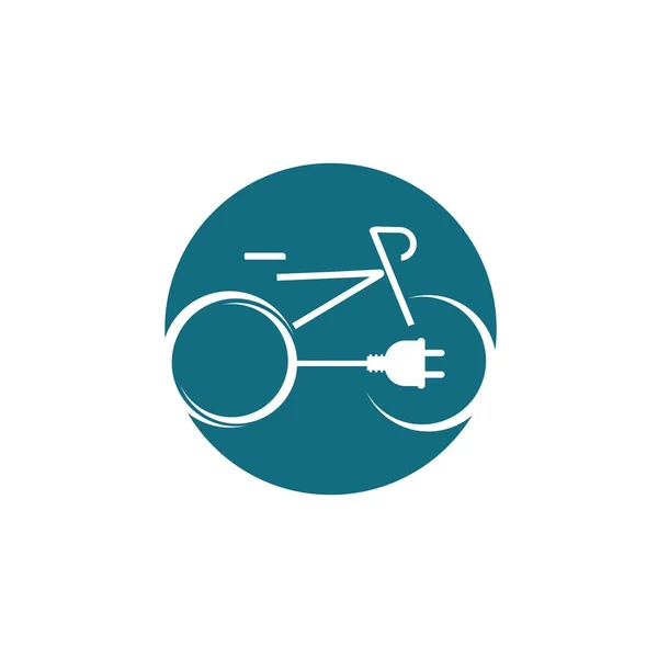 Elektrische Fiets Logo Illustratie Ontwerp Sjabloon — Stockvector