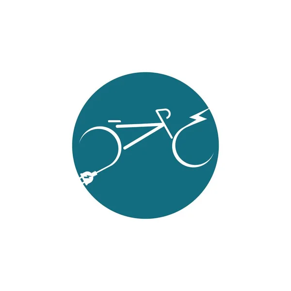 Ηλεκτρικό Ποδήλατο Λογότυπο Εικονογράφηση Πρότυπο Σχεδιασμού — Διανυσματικό Αρχείο