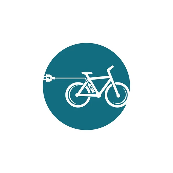 Modelo Design Ilustração Logotipo Bicicleta Elétrica —  Vetores de Stock
