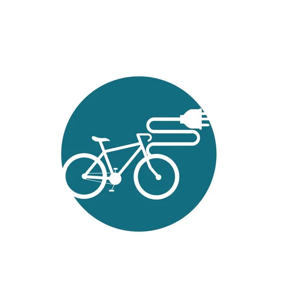 Modèle Conception Illustration Logo Vélo Électrique — Image vectorielle
