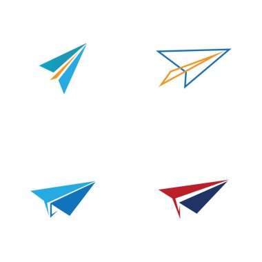 Kağıt Uçak İzi İmza Simgesi Logo Tasarımı
